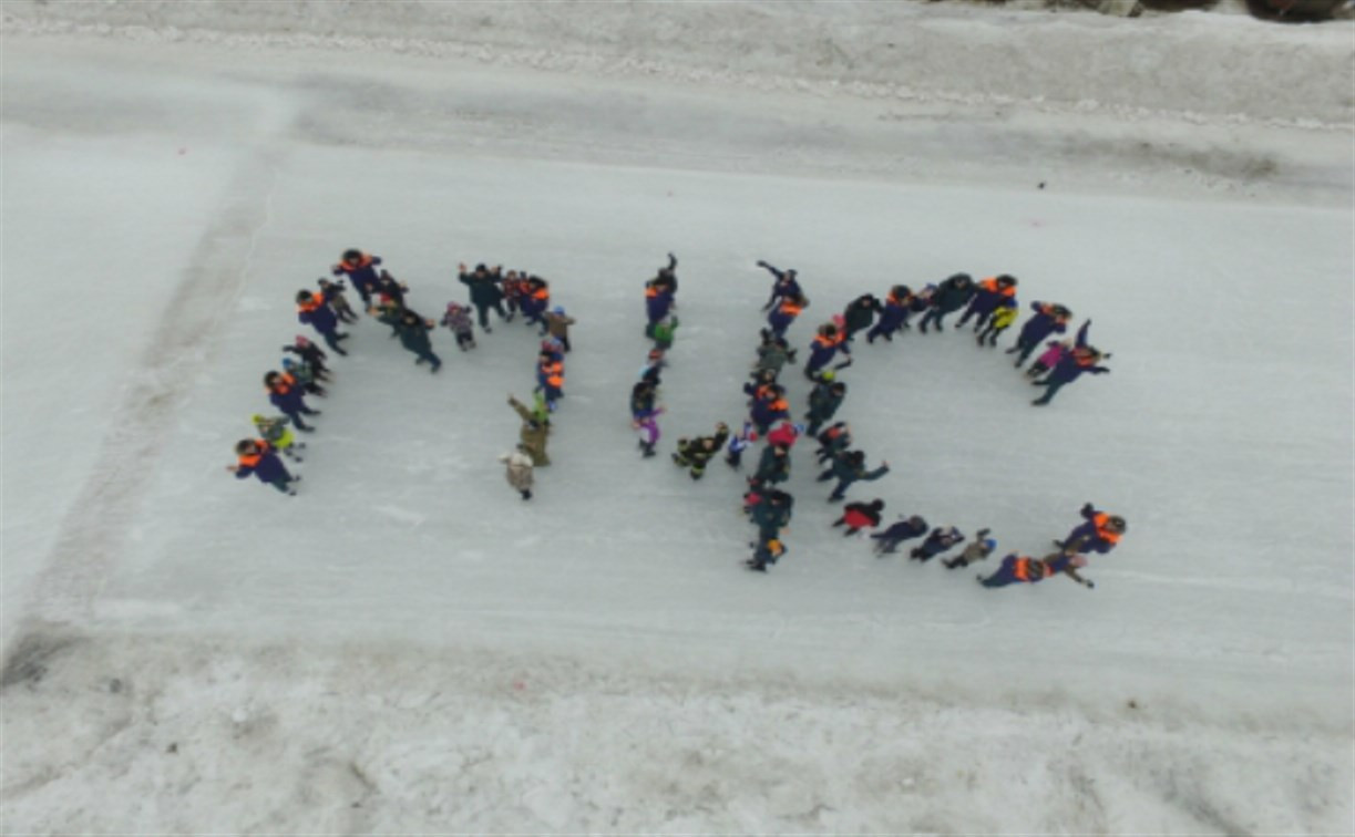 Тульские спасатели провели флэшмоб на ледовом катке