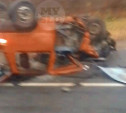 Под Тулой после ДТП с грузовиком перевернулась «Ока»: водитель госпитализирован