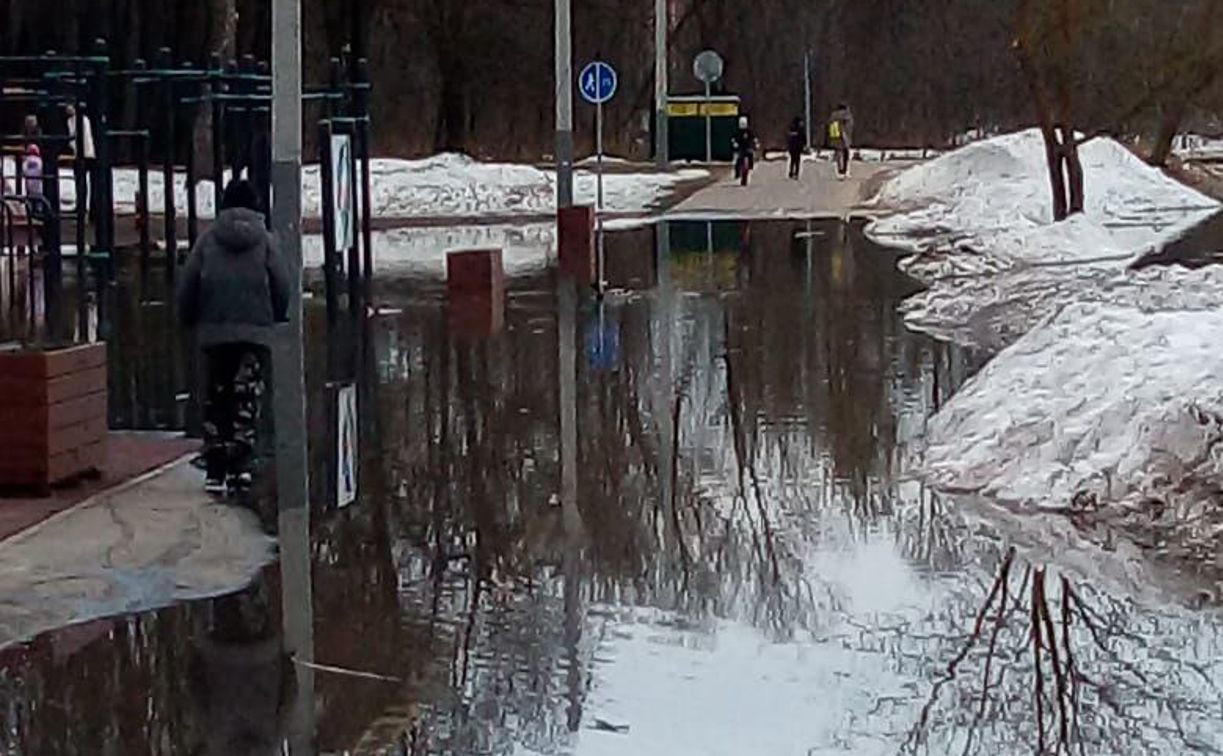 Река Тулица затопила Баташевский сад