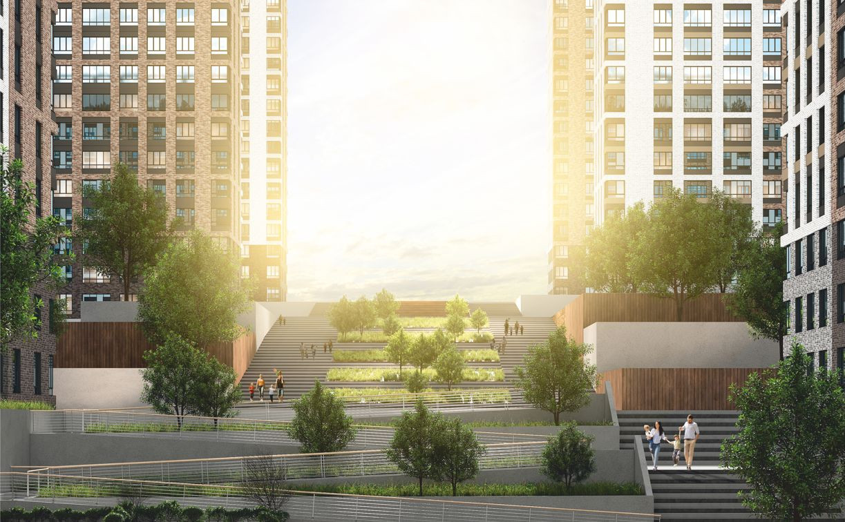 Многоуровневый двор, смарт-планировки и квартиры с террасами: каким будет ЖК «Платон парк»