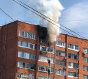 В Туле на углу Красноармейского и ул. Лейтейзена загорелась квартира