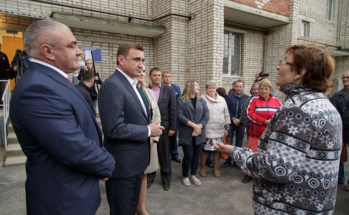 Алексей Дюмин посетил дом в Ясногорске, восстановленный после взрыва