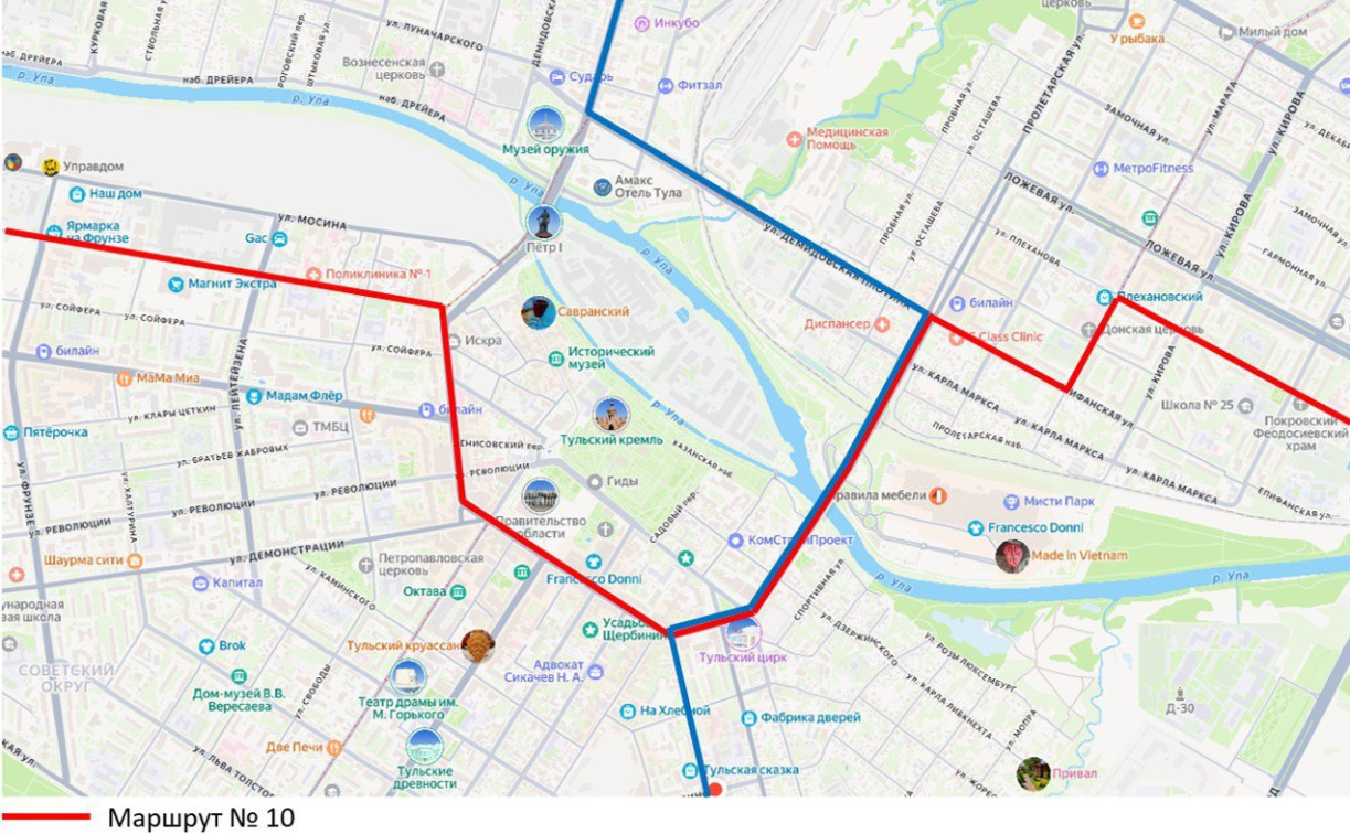 Тулякам напомнили об ограничении движения транспорта 20 декабря на улице Советской 