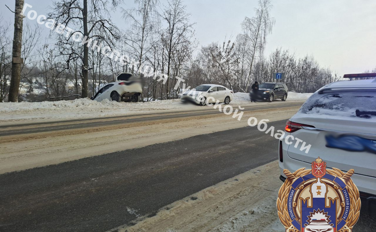 В Новомосковске Chevrolet вылетел в кювет и врезался в дерево 
