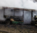 Ночью под Тулой сгорел пассажирский автобус