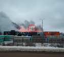Крупный пожар в Щёкино: на место выехал пожарный поезд