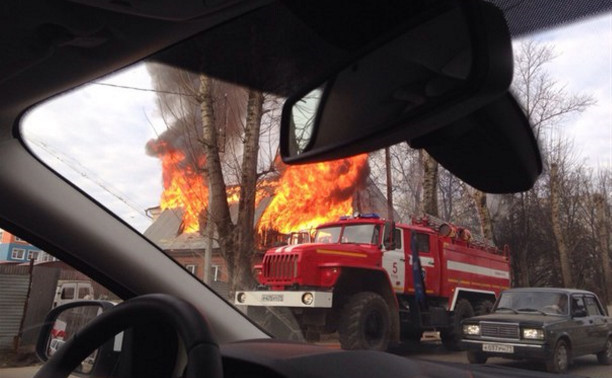 На Одоевском шоссе сгорел дом