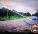 Под Тулой Volkswagen Polo влетел в опору ЛЭП