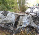 На трассе Калуга-Рязань сгорели два автомобиля