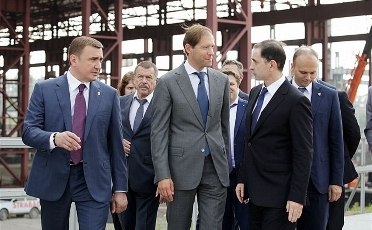 В Туле министр промышленности и торговли РФ осмотрел  стройплощадку ООО «Тулачермет-Сталь»