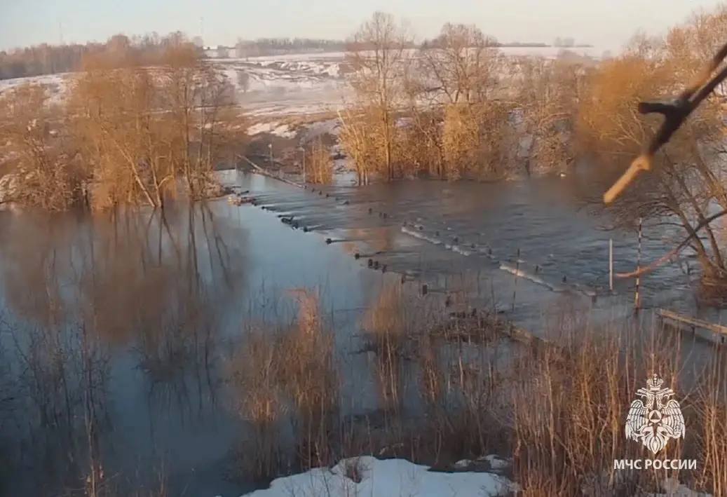 В Тульской области из-за подъема воды в реках затопило семь низководных мостов