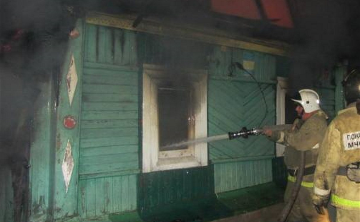 В Заокском районе сгорела дача