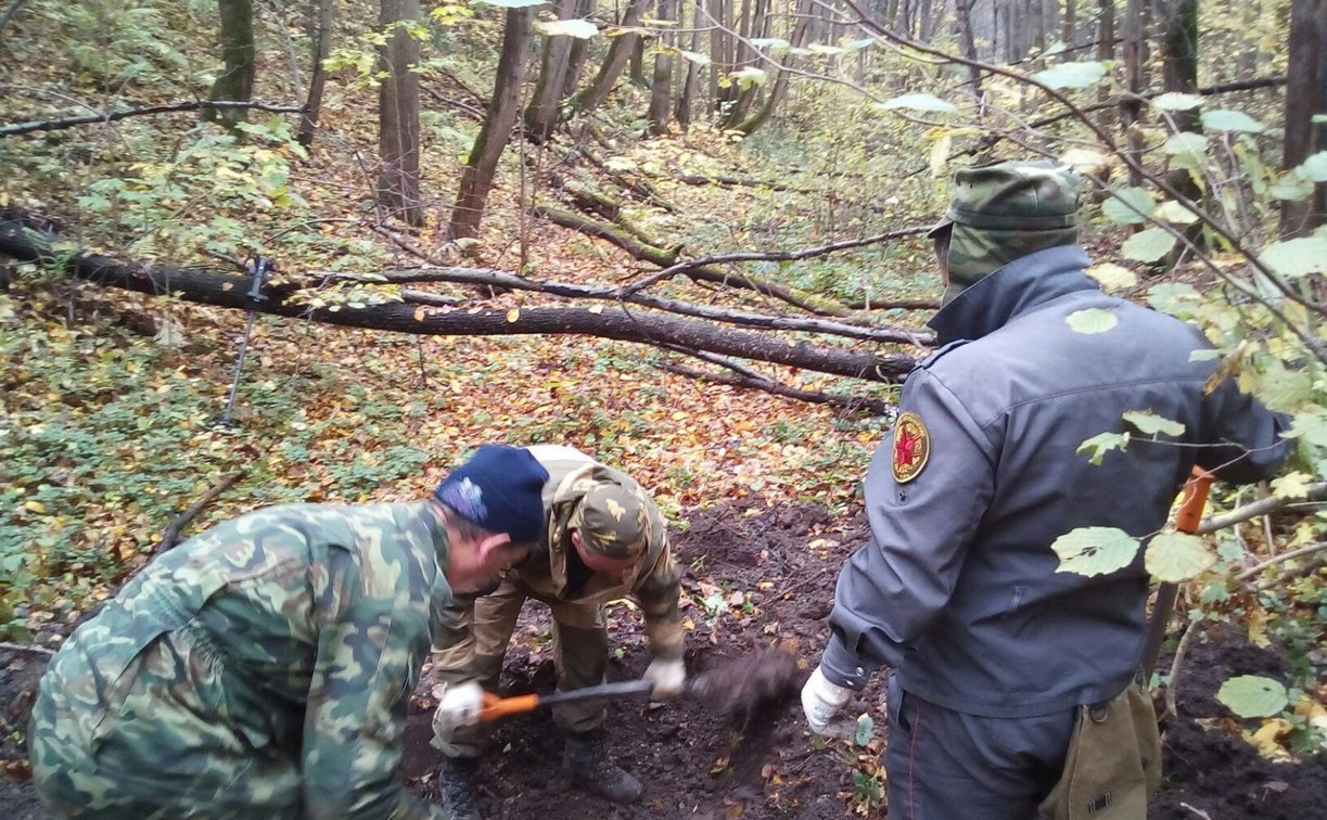 Тульские поисковики нашли останки советских солдат в Калужской области 