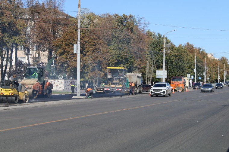 Ремонт проспекта Ленина завершат до 1 ноября
