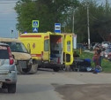 На Епифанском шоссе мотоциклист столкнулся с «Газелью»