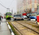Из-за сломанного BMW на проспекте Ленина встали трамваи