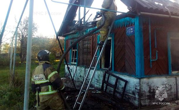 В Кимовском районе сгорел дом: в огне погиб мужчина
