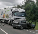 В Чернском районе в ДТП с грузовиком погибла водитель Lada Kalina