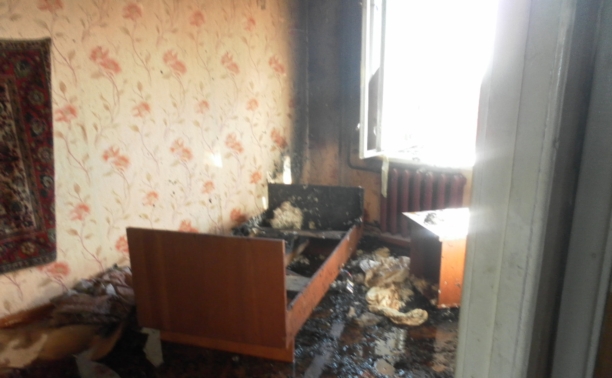 Ефремовца спасли при пожаре в его квартире
