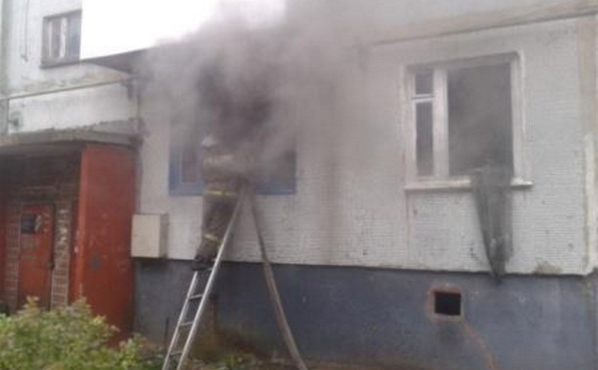 Из горящей квартиры в Кимовске пожарные спасли четверых детей