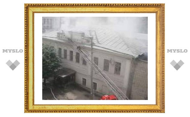 Пожар в Центральном суде Тулы