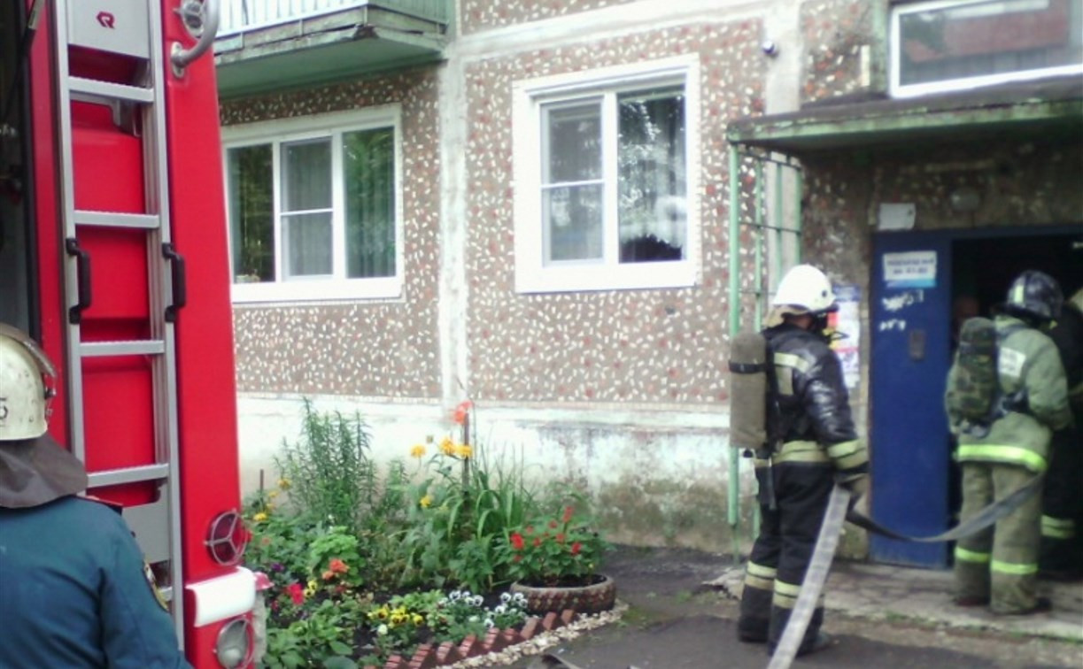 При пожаре в Новомосковске пострадал мужчина
