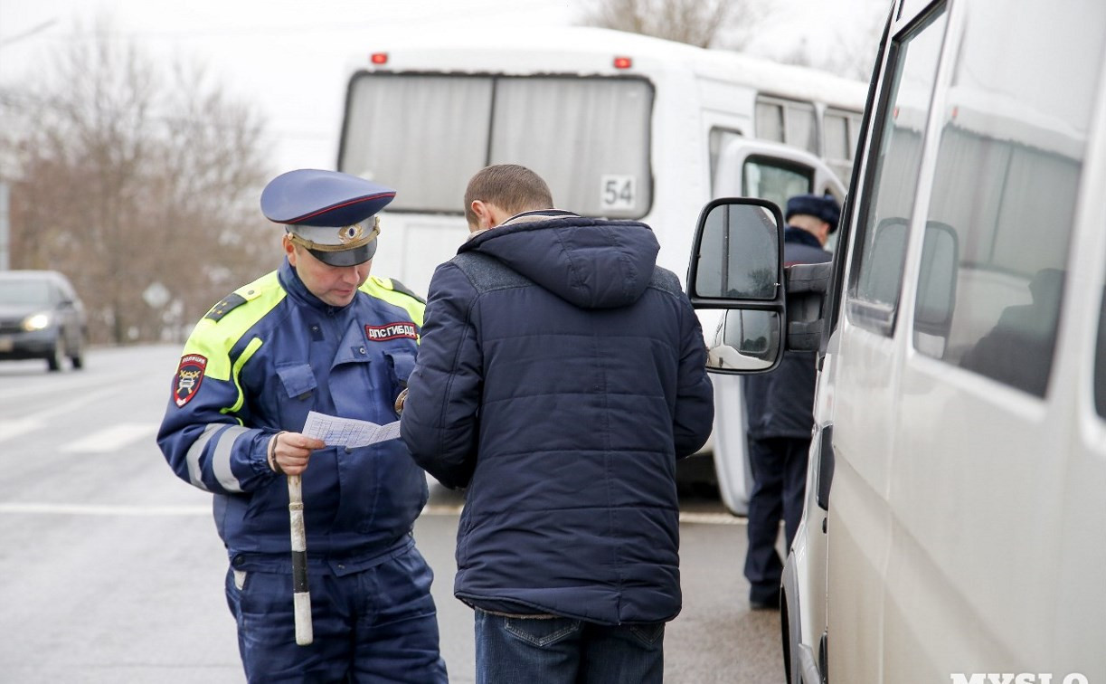 В Туле водитель маршрутки попался пьяным за рулем