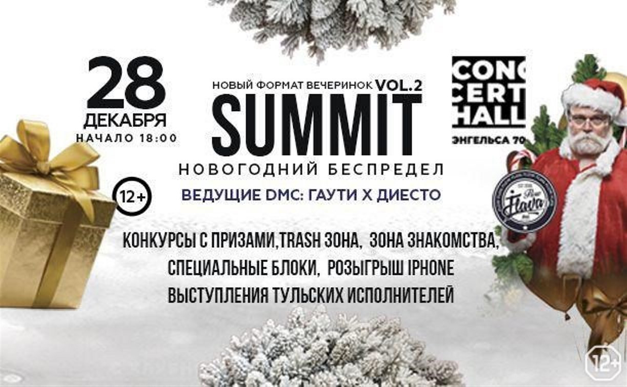 В Concert Hall пройдет новогодняя вечеринка Summit
