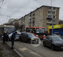 На ул. Октябрьской в Туле пробка из-за ДТП