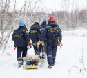 Попали в снегопад и пострадали: в Туле прошли учения по спасению лыжников