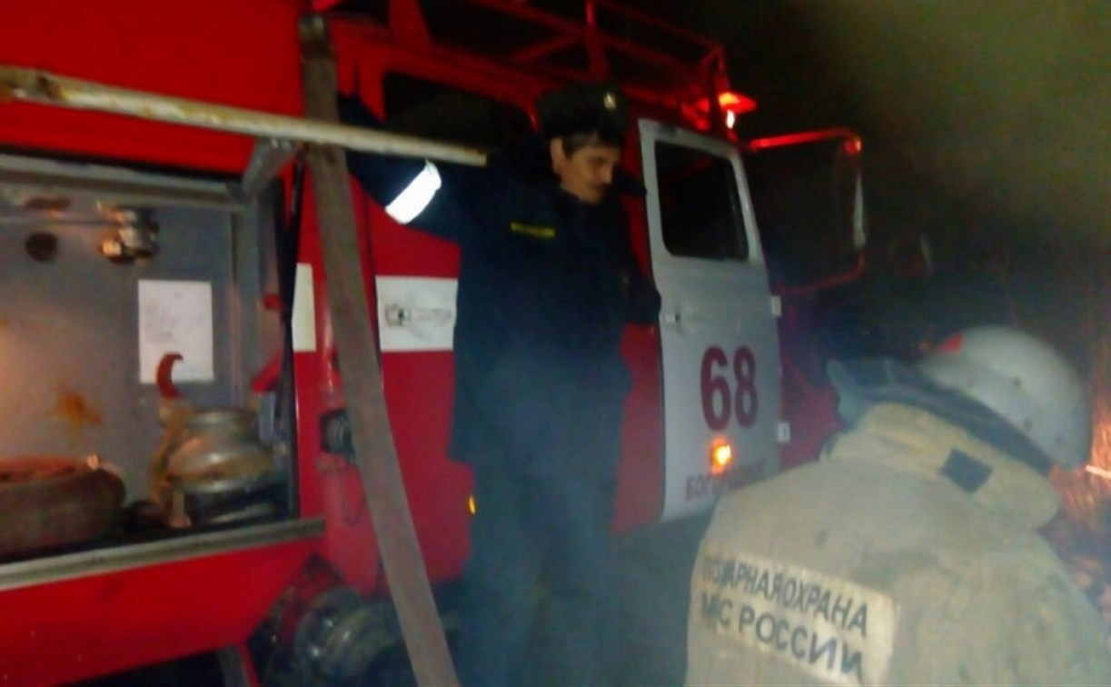 При пожаре в Богородицком районе пострадала женщина