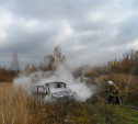 В Суворовском районе в поле сгорел "Мицубиси"
