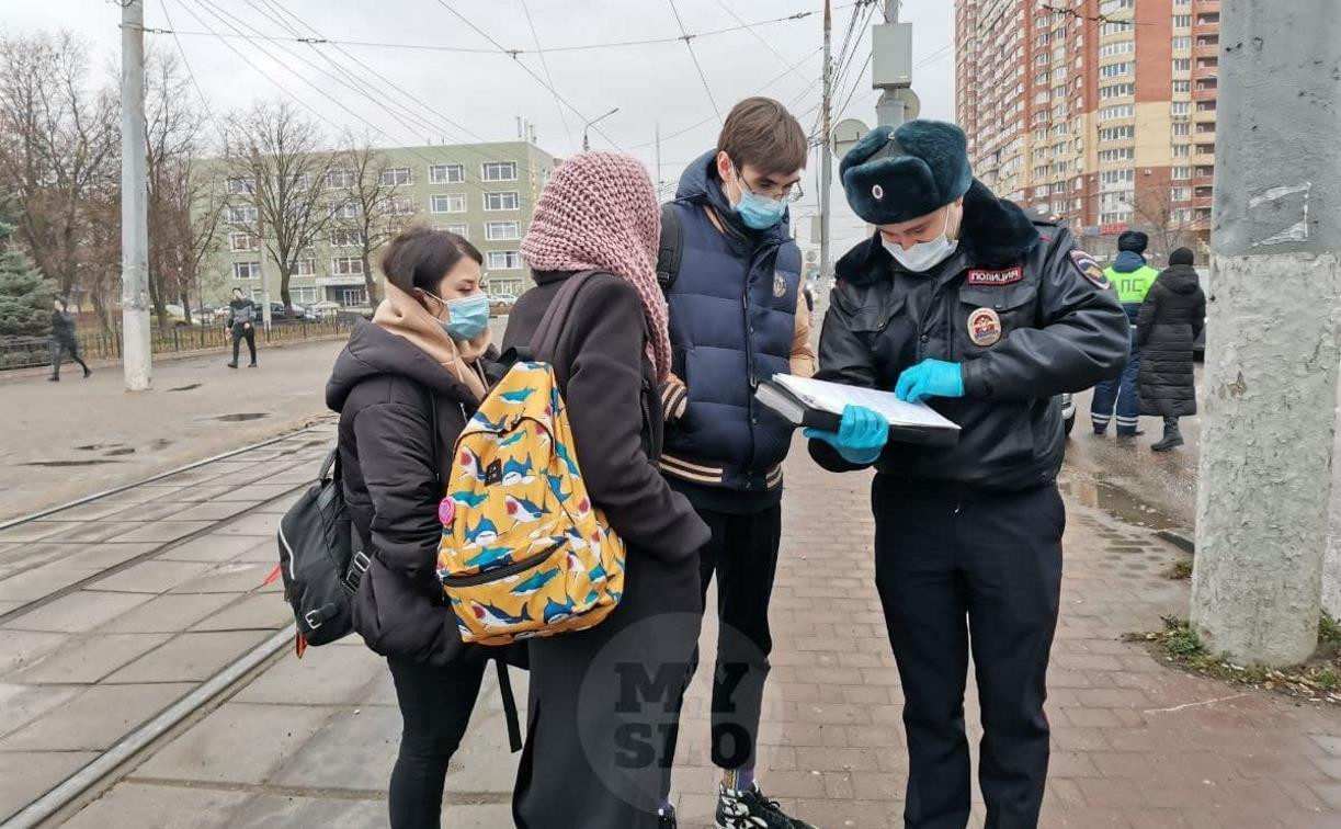 Где чаще всего тульские полицейские ловят безмасочников