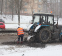 В Привокзальном районе снегопад не помешал ремонту дорог