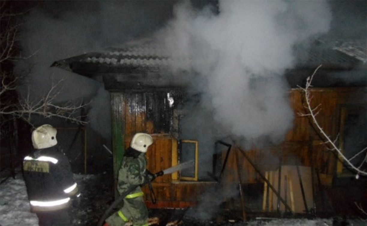 Ночью в Туле пожарные тушили дачу и частный дом