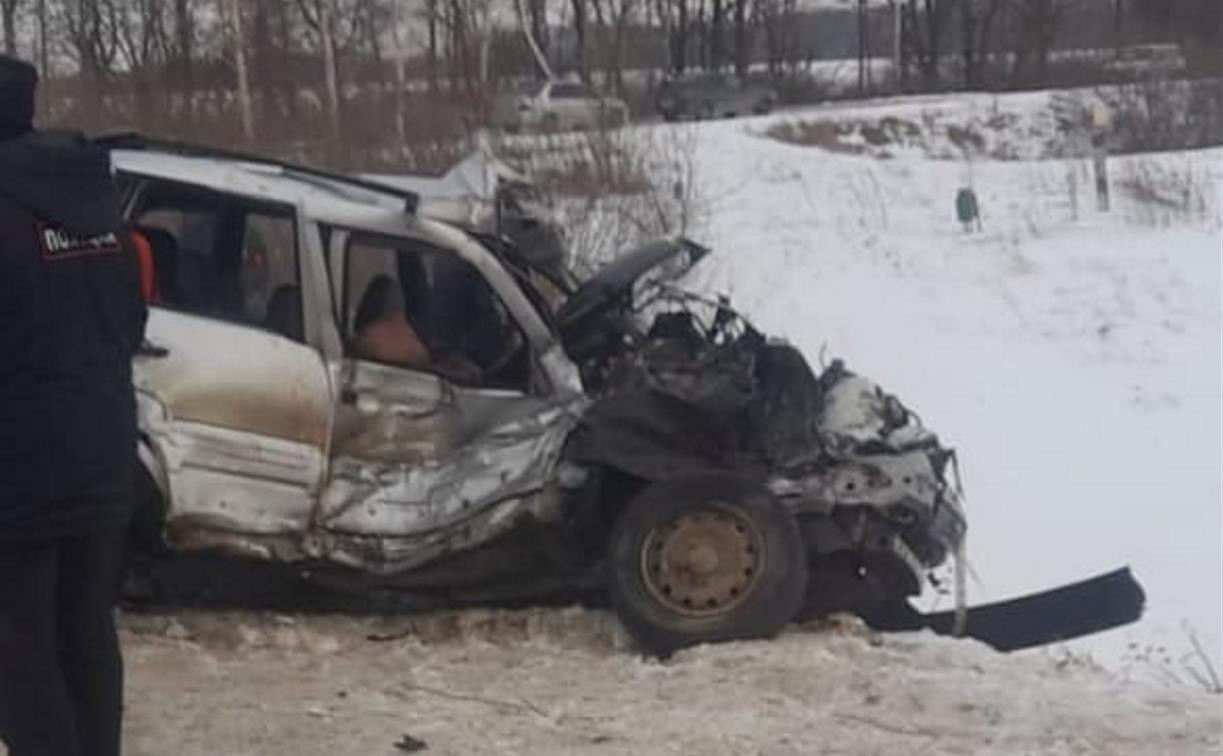Под Ясногорском женщина-водитель погибла после столкновения с самосвалом: видео с моментом ДТП