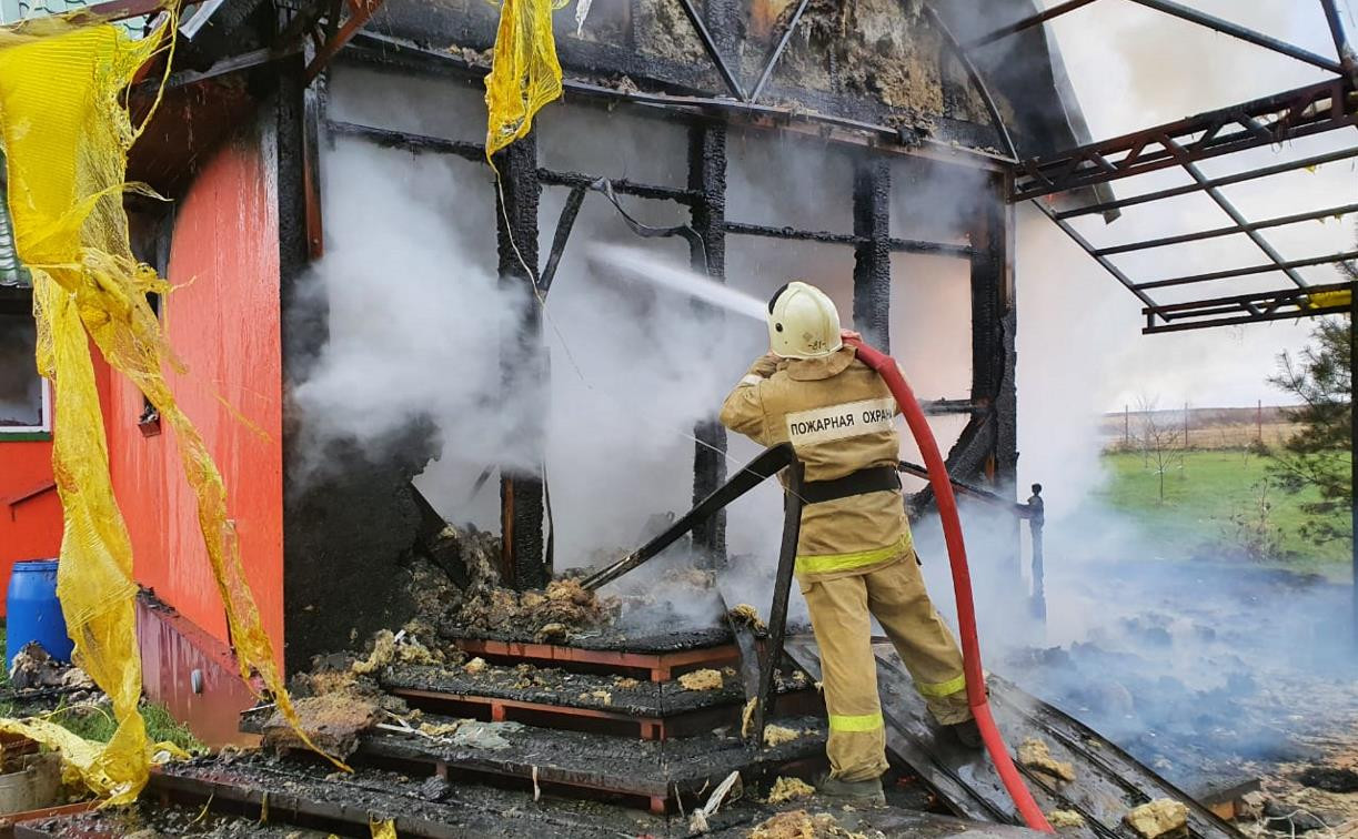 В Ясногорском районе при пожаре погибла женщина