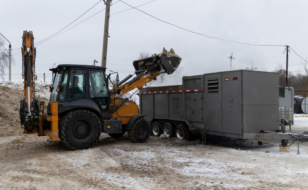 Тульские коммунальщики плавят до 1500 кубометров снега в сутки