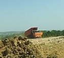 Водитель самосвала устроил несанкционированную свалку у Осиновой Горы 
