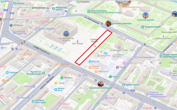 В Туле до 12 октября ограничат парковку и движение транспорта на пл. Ленина и Победы