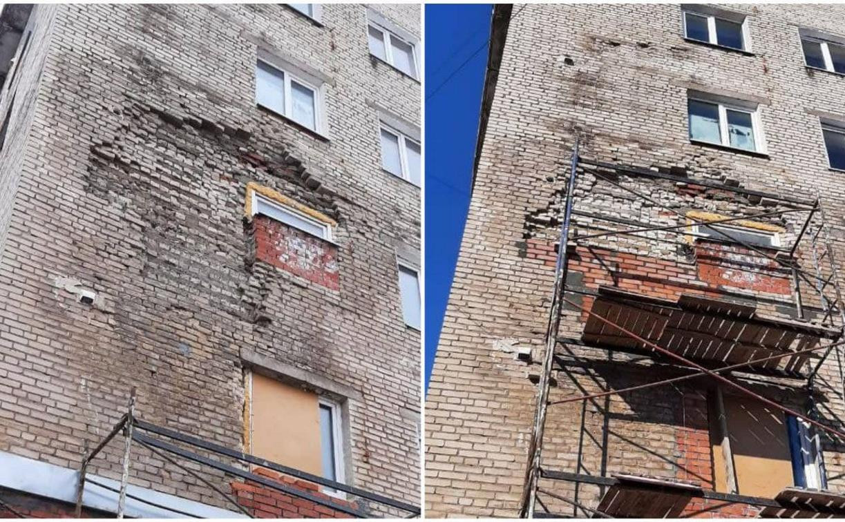 В Новомосковске рушится стена пятиэтажки: прокуратура потребовала срочно начать ремонт