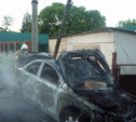 В посёлке Товарковский сгорел «Мицубиси Лансер»