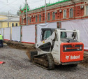 В Туле ремонтируют трамвайные пути по ул. Советской: репортаж