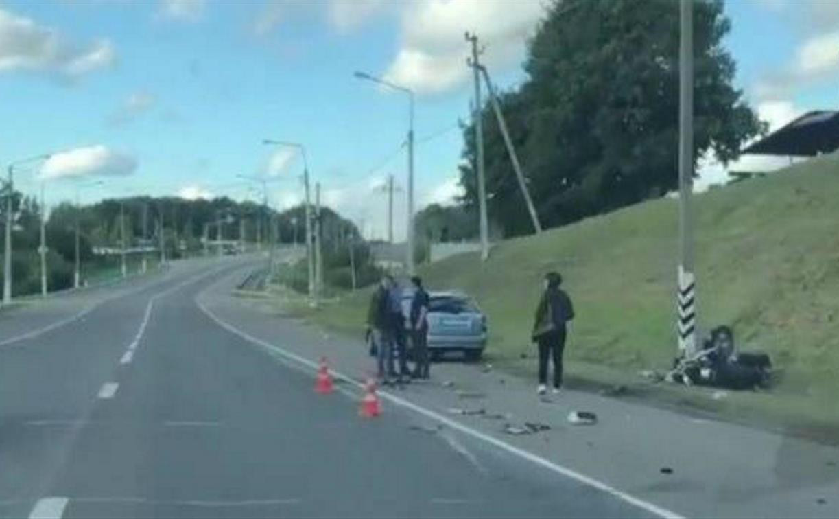 В Щекинском районе в двойном ДТП погиб мотоциклист