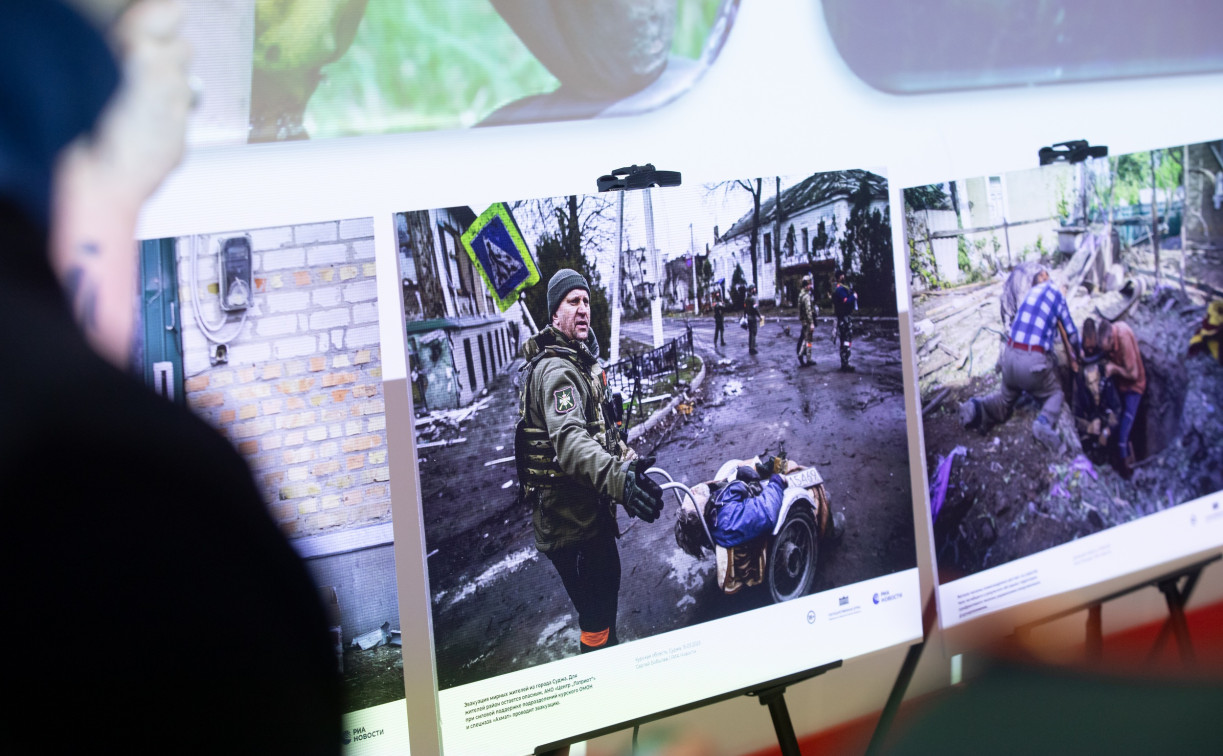 В тульском парке «Патриот» открылась выставка «Хроники террора украинского неонацистского режима» 