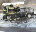 В Туле сгорел автомобиль «Опель Астра»