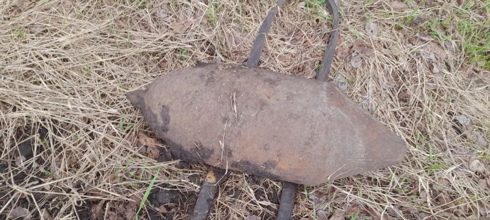 В Узловском районе нашли авиационную бомбу времен Великой Отечественной войны