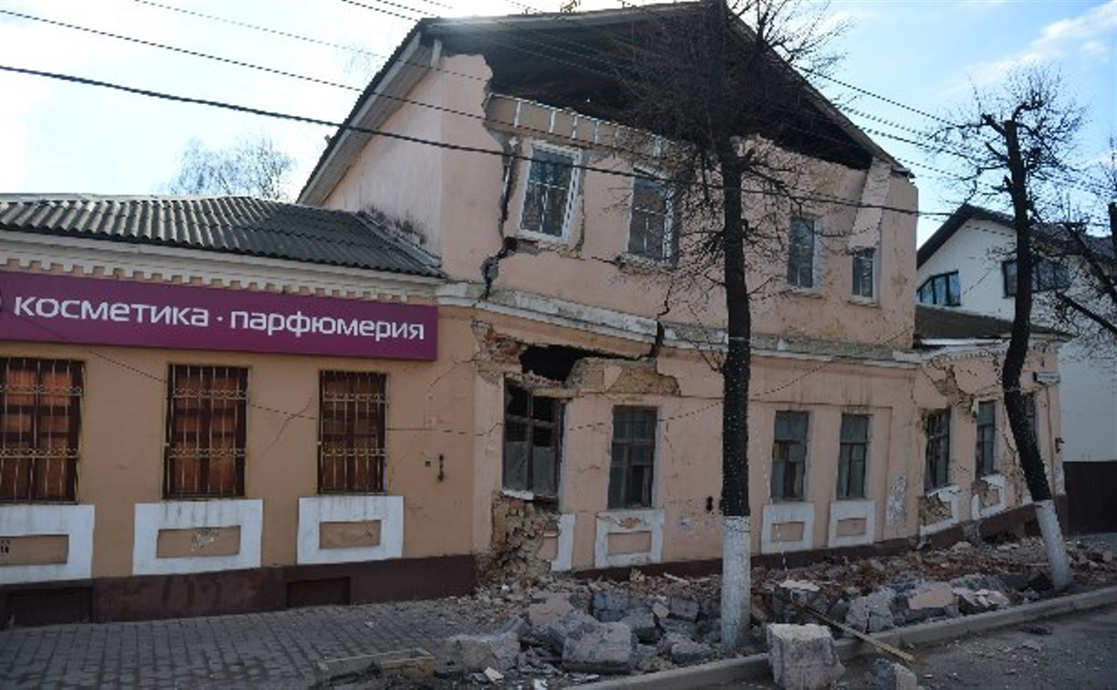 В Туле восстановят рухнувший на улице Октябрьской дом