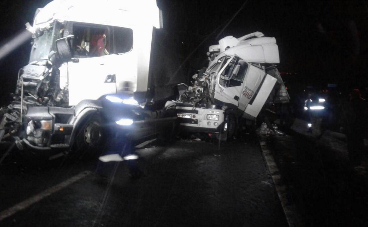 Авария с тремя грузовиками в Тульской области: есть пострадавшие