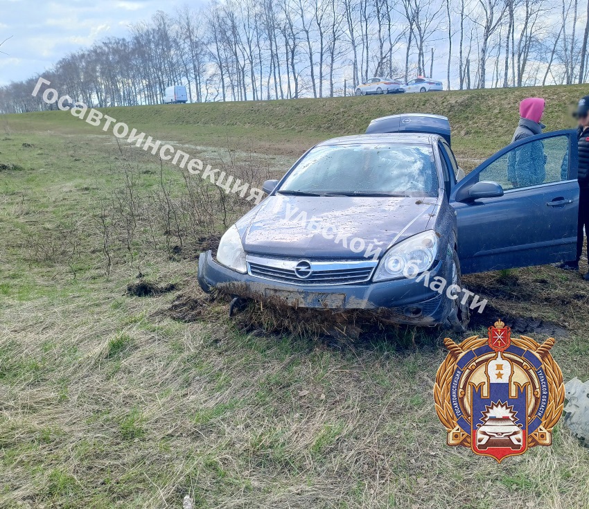 В Веневском районе автоледи за рулем Opel при обгоне улетела в кювет 